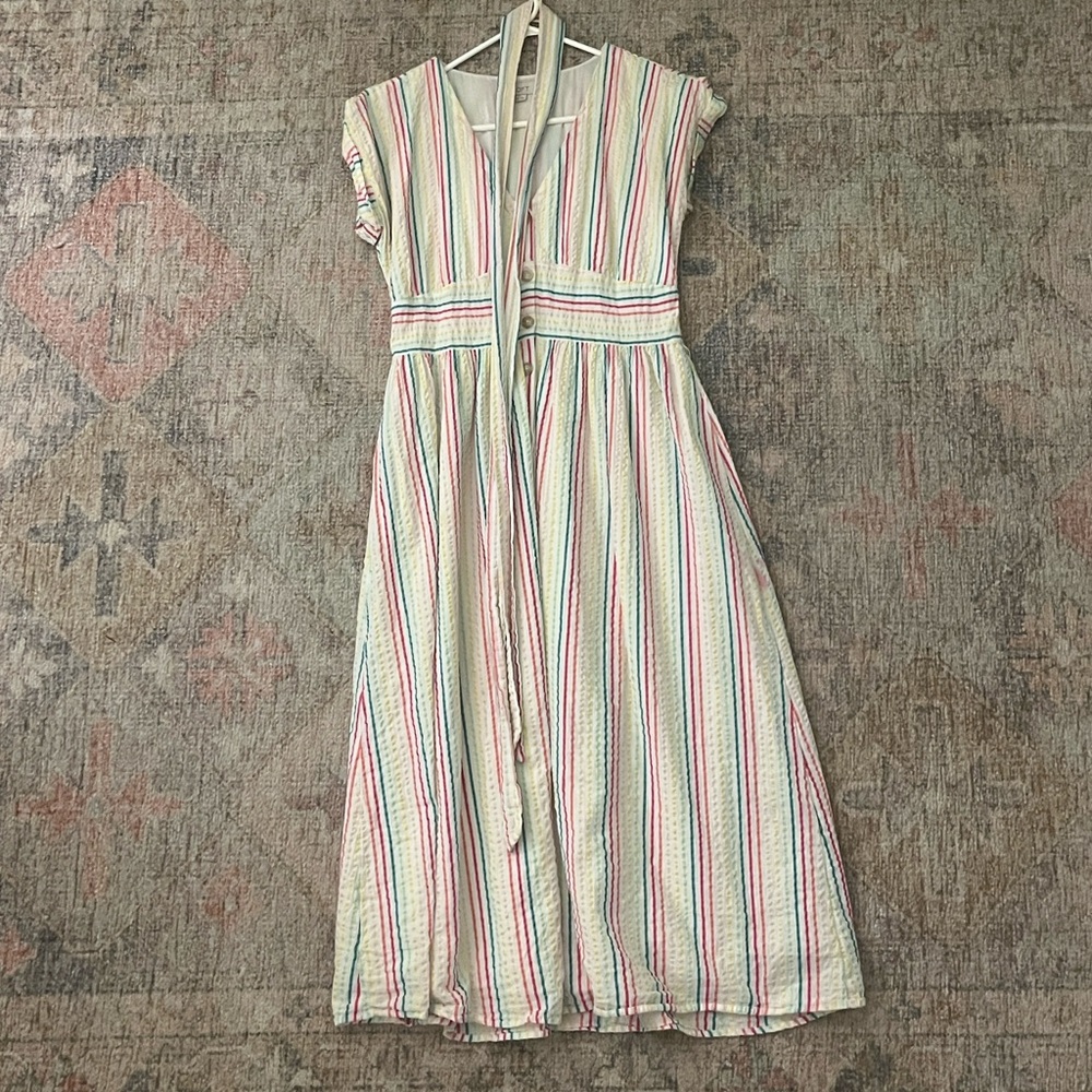 LOFT Multicolor Striped Dress